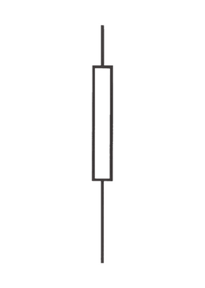 Iron Baluster with Lite Square Panel 1/2"