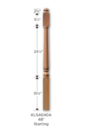 Newel Post Red Oak 4040A