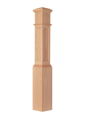 Box Newel Post 4092 - Flat Panel (Assembled) style