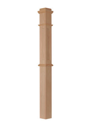 Box Newel Post 4375 - Flat Panel (Assembled) style