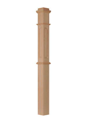 Box Newel Post 4375 - Raised Panel (Assembled) style
