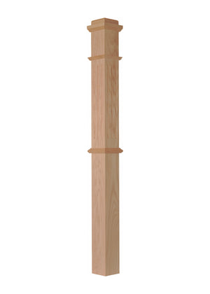 Box Newel Post 4375 - Fluted style
