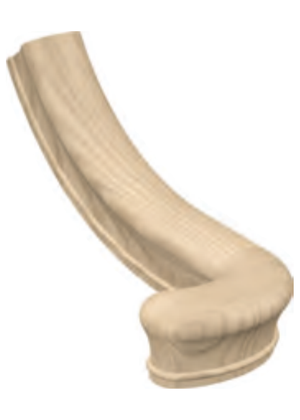 Handrail Fitting Left Hand Turnout 40