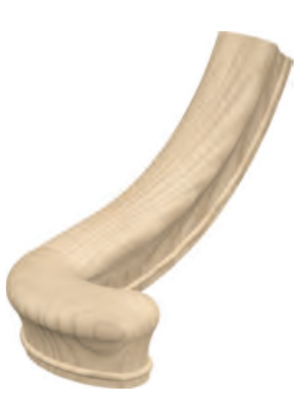 Handrail Fitting Right Hand Turnout 45