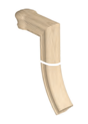 Handrail Fitting 2-Rise Straight Gooseneck with Cap 97-2
