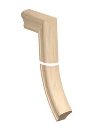 Handrail Fitting 2-Rise Straight Gooseneck 99-2