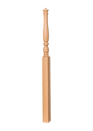 Over the Post Gooseneck Landing Newel 4676 - Plain style