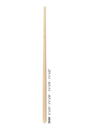 Colonial Pin Top Baluster 5040 - dimensions