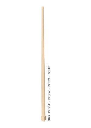 Colonial Pin Top Baluster 5025 - dimensions