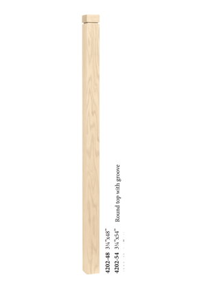 Farmhouse Round Top Newel 4102 - dimensions