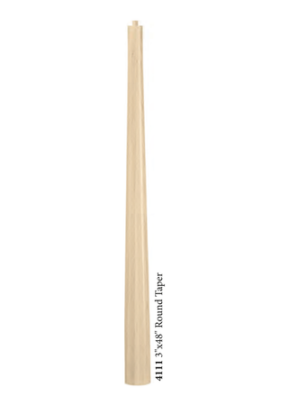 Minimalist Round Taper Newel 4111 - dimensions