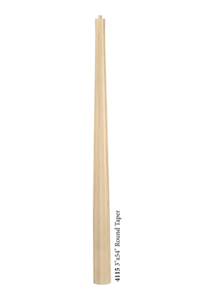 Minimalist Round Taper Newel 4111 - dimensions