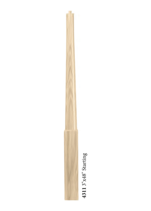 Minimalist Starting Newel 4311 - dimensions