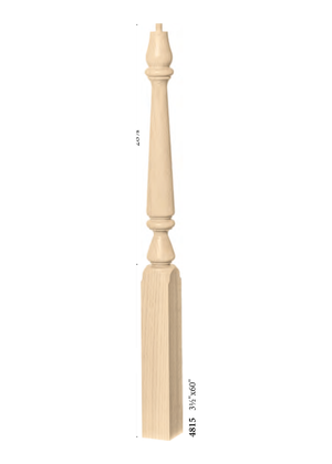 Over the Post Starting Newel 4811 - Plain dimensions