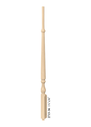 Pin Top Baluster 2715 - Plain dimensions