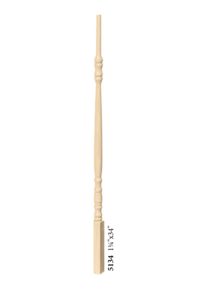Hampton Elegant Rise Pin Top Baluster 5134 - dimensions