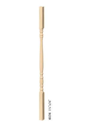 Hampton Elegant Rise Square Top Baluster 6134 - dimensions