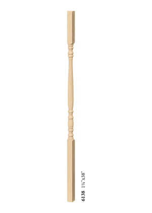 Hampton Elegant Rise Square Top Baluster 6134 - dimensions