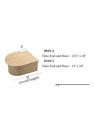 False End and Riser 80102 - dimensions