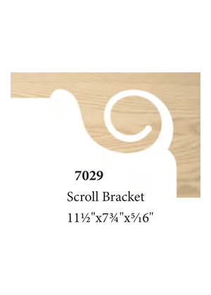 Scroll Bracket 7029 - dimensions