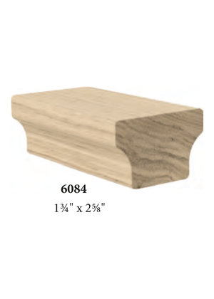 Handrail 6084 - Solid (Non-Plowed for Pin Top Balusters) dimensions