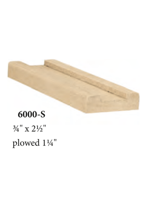 Plowed Shoe Rail 1-1/4 6000-S - dimensions