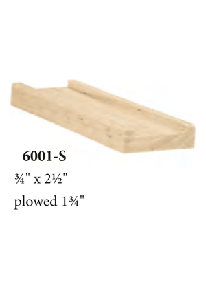Plowed Shoe Rail 1-3/4 6001-S - dimensions