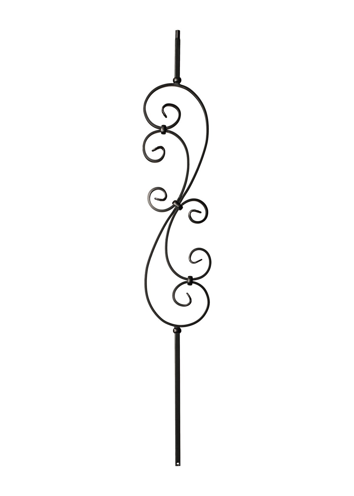 Iron Baluster 7"X24" S Scroll 9009-TB