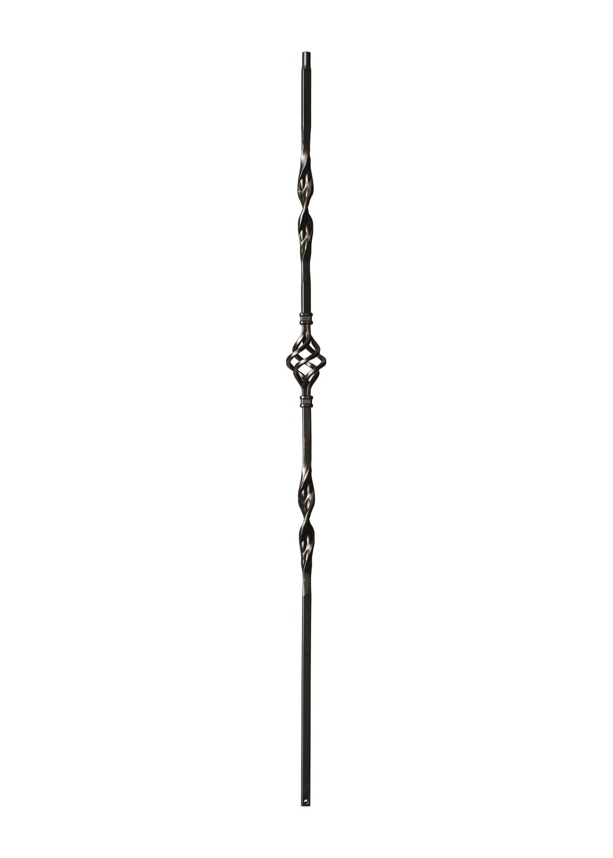 Iron Baluster Double Ribbon & Single Basket 9012-RS