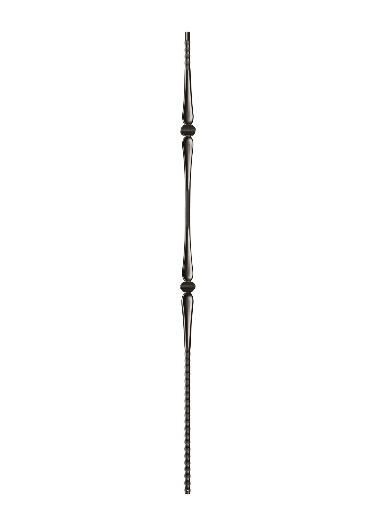Iron Baluster Double Knuckle with Hammered Bar 9018-HG