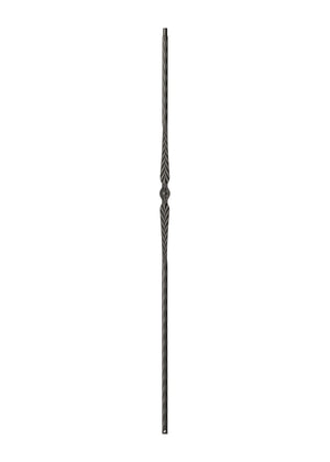 Iron Baluster Single Feather with Hammered Edge 9021-HE