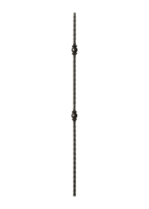 Iron Baluster Double Ball with Hammered Face 9033-HF