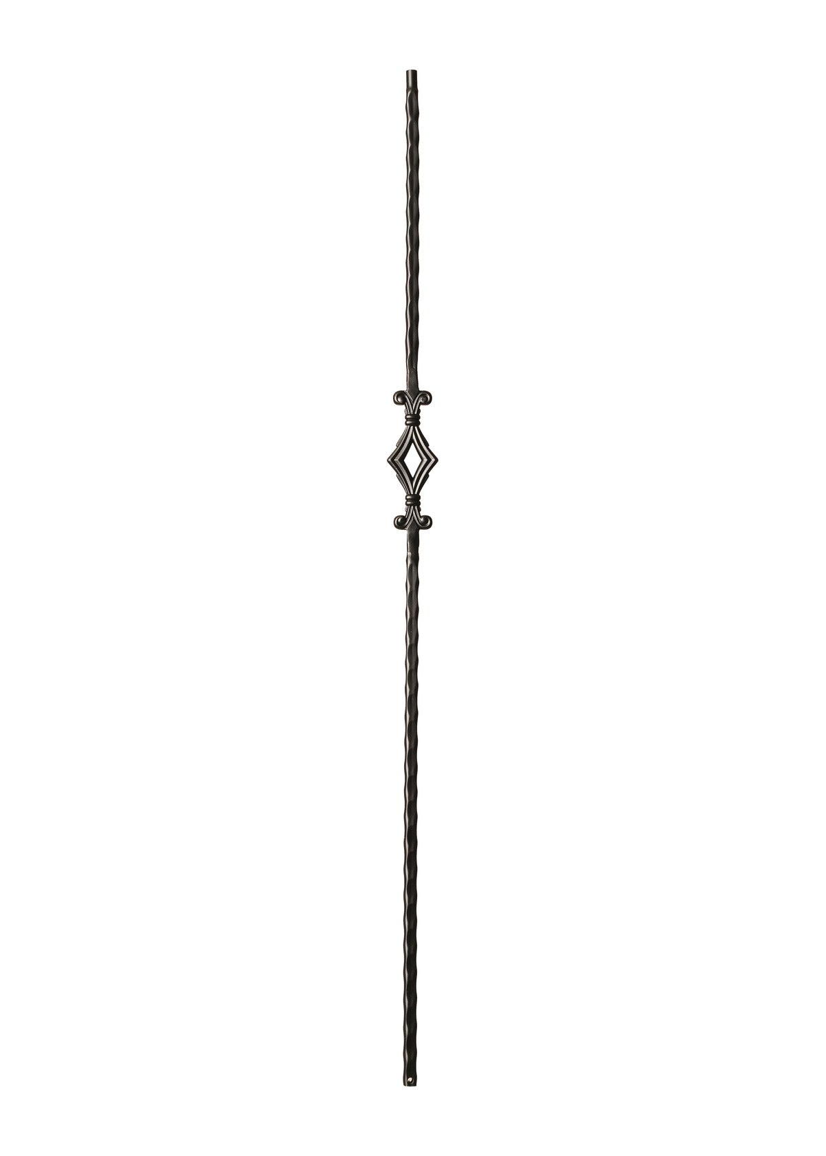 Iron Baluster Single Diamond with Hammered Face 9040-HF