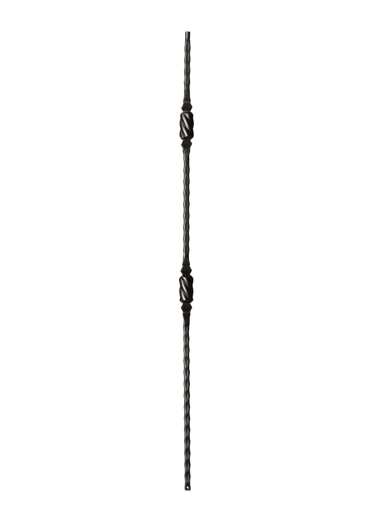 Iron Baluster Double Knob with Hammered Face 9046-HF
