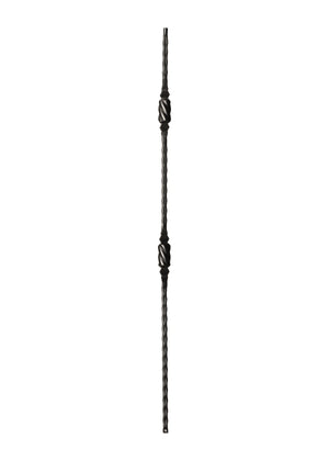 Iron Baluster Double Knob with Hammered Face 9046-HF