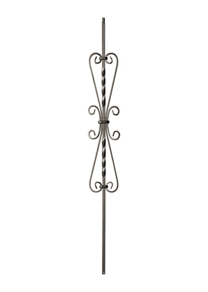 Iron Baluster 5 3/16" X 24" French Scroll 9055-SS