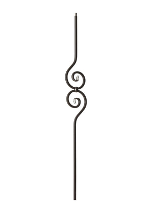 Iron Baluster 5" X 14.5" Spiral Scroll 9090-TB