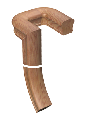 Handrail Fitting Right Hand 2-Rise 180° Turn Gooseneck 95-2
