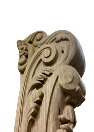 Big Intricately Carved Newel Post NP009