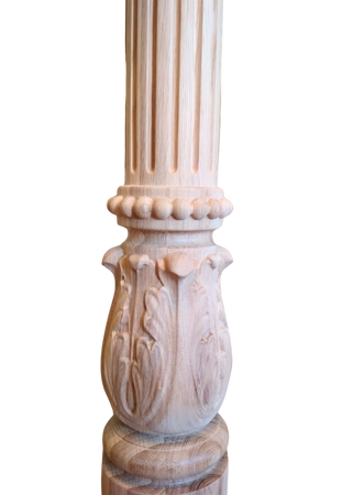 Colonial Newel Post With Floral Carvings NP008
