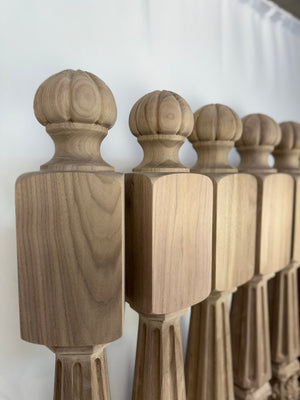Custom Walnut Newel Posts