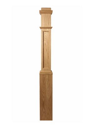 Box Newel Post with Flat Panel 4091