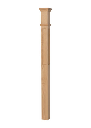 Mission Box Newel Post 4075 - Flat Panel style