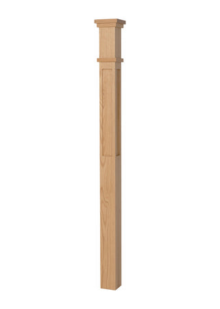 Mission Box Newel Post 4075 - Flat Panel style
