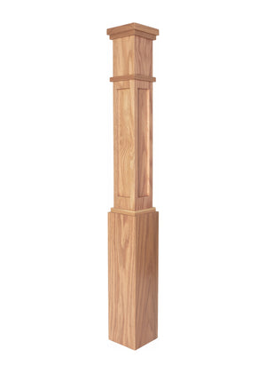 Mission Box Newel Post 4091 - Flat Panel style