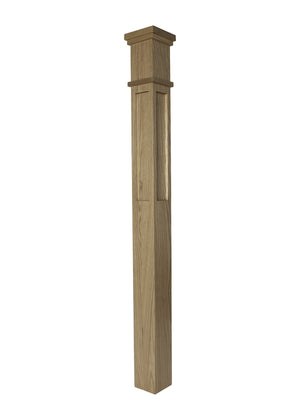 Mission Box Newel Post 4375 - Flat Panel style