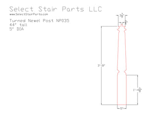 Turned Newel Post NP035