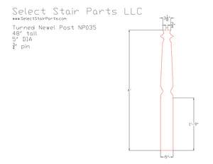 Turned Newel Post NP035