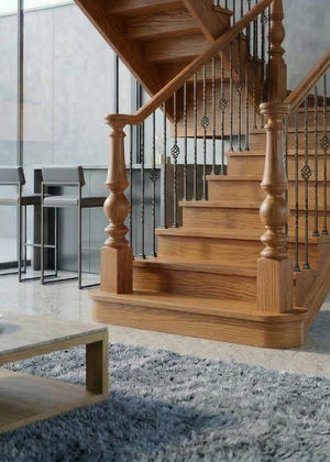 Red Oak Turned Newel Posts