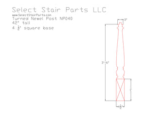 Turned Newel Post NP040
